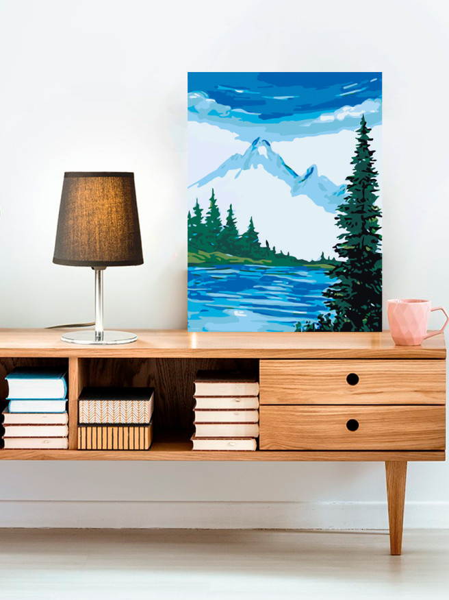 Raqamlar bo&amp;#039;yicha rasm &amp;quot;Tog&amp;#039; pastidagi daryo&amp;quot;