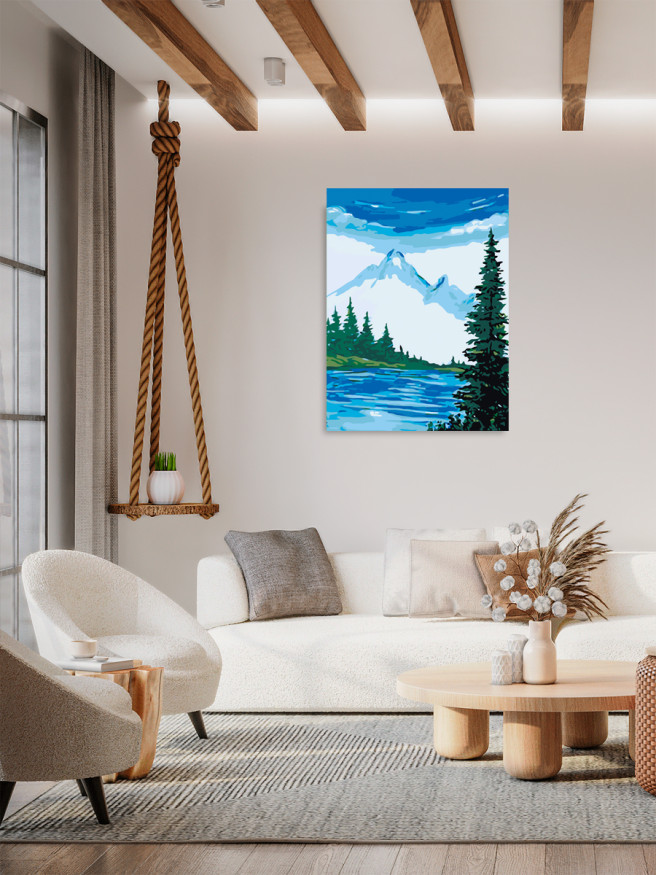 Raqamlar bo&amp;#039;yicha rasm &amp;quot;Tog&amp;#039; pastidagi daryo&amp;quot;