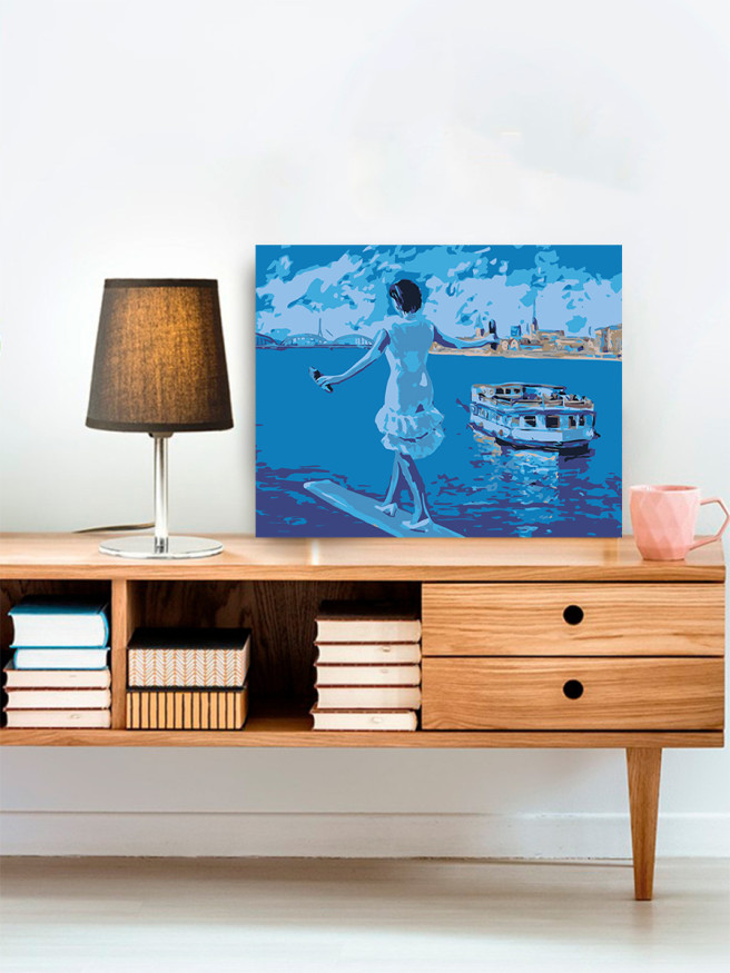 Raqamlar bo&amp;#039;yicha rasm &amp;quot;Suv bo&amp;#039;yida qiz&amp;quot;