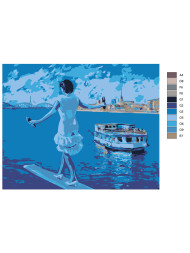 Картина по номерам &amp;quot;Девушка у воды&amp;quot;