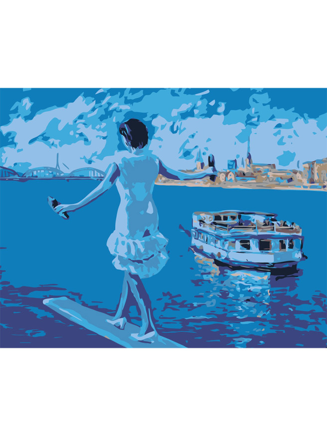 Raqamlar bo&amp;#039;yicha rasm &amp;quot;Suv bo&amp;#039;yida qiz&amp;quot;