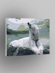 Raqamlar bo'yicha rasm "Oq ayiq"