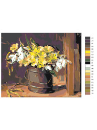 Картина по номерам &amp;quot;Цветы в ведре&amp;quot;