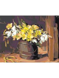 Картина по номерам &amp;quot;Цветы в ведре&amp;quot;