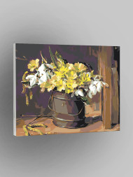 Картина по номерам &amp;quot;Цветы в ведре&amp;quot;