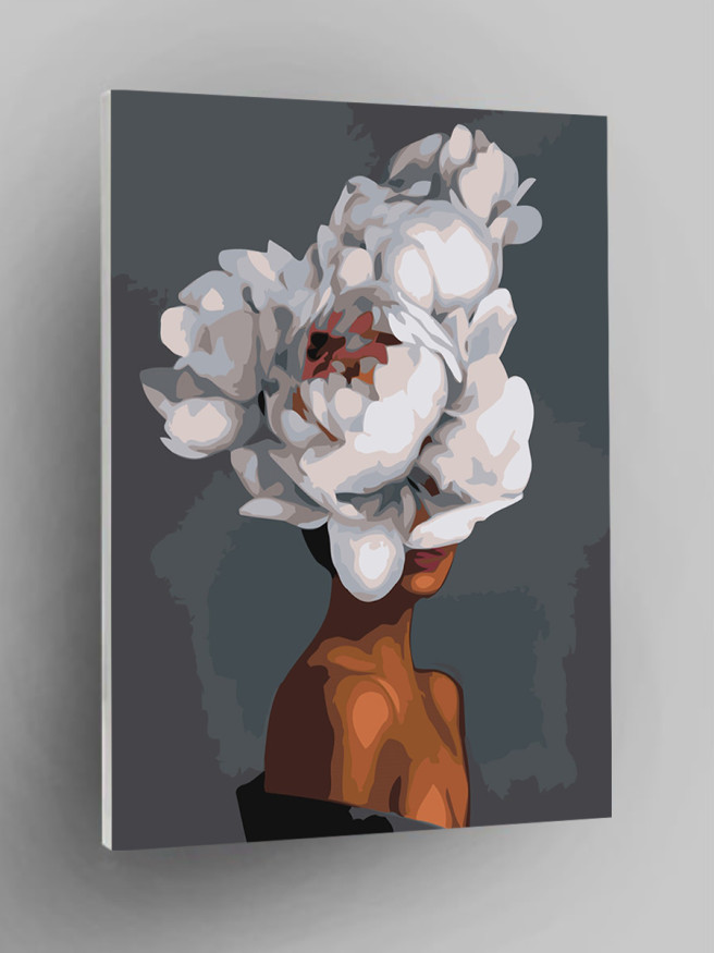 Raqamlar bo&amp;#039;yicha rasm &amp;quot;Gullardan yasalgan shlyapa kiygan qiz&amp;quot;