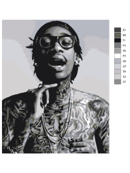 Raqamlar bo&#039;yicha rasm &quot;Tatuirovkali yigit&quot;