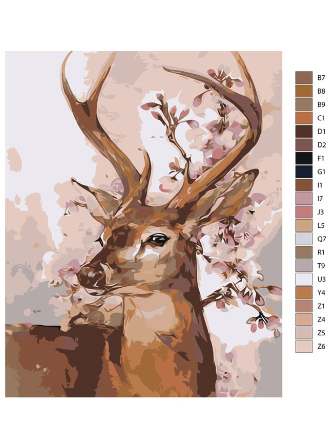Картина по номерам &amp;quot;Красивый олень&amp;quot;