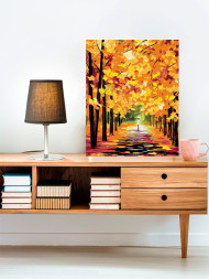 Картина по номерам &amp;quot;Улица осенью&amp;quot;