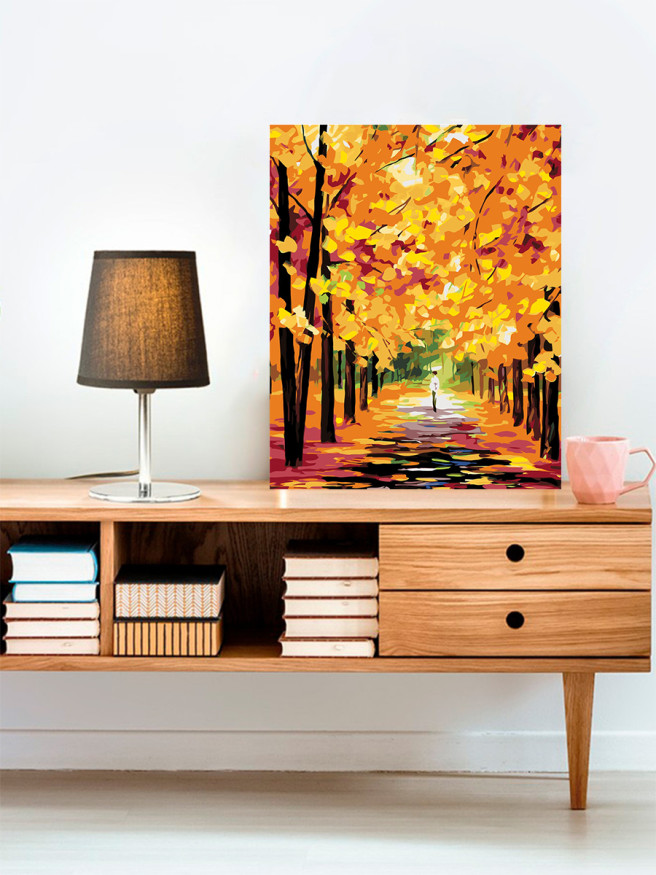 Картина по номерам &amp;quot;Улица осенью&amp;quot;