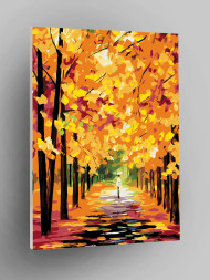 Картина по номерам &amp;quot;Улица осенью&amp;quot;