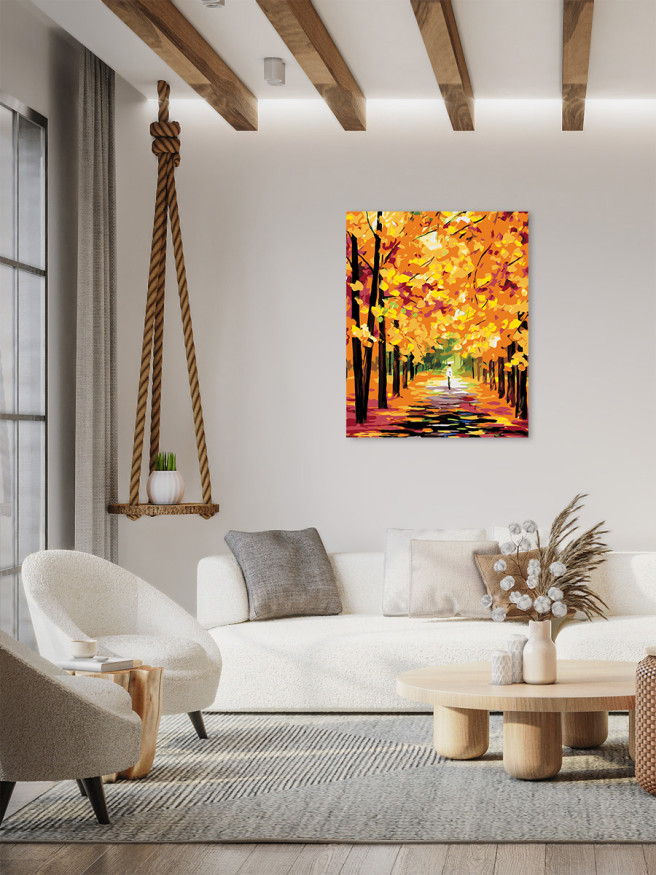Картина по номерам &amp;quot;Улица осенью&amp;quot;