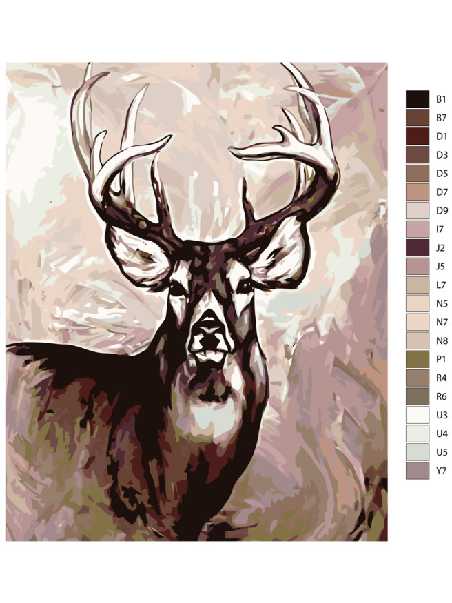 Raqamlar bo&amp;#039;yicha rasm &amp;quot;Elk&amp;quot;