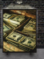 Постер на холсте &amp;quot;Чемодан полон долларов&amp;quot;
