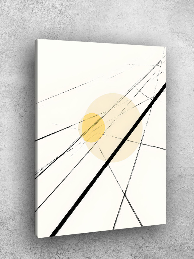 Постер на холсте &amp;quot;Линии и круг&amp;quot;