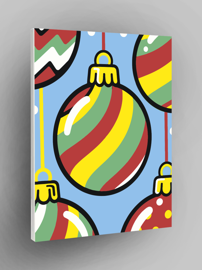 Картина по номерам &amp;quot;Новогодние шары&amp;quot;