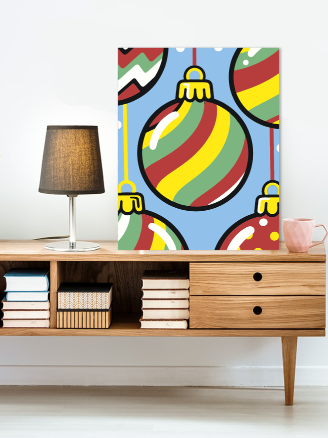 Картина по номерам &amp;quot;Новогодние шары&amp;quot;