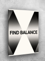 Holstga bosilgan poster &amp;quot;FIND BALANCE&amp;quot;