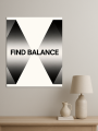 Holstga bosilgan poster &amp;quot;FIND BALANCE&amp;quot;