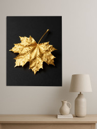 Постер на холсте &amp;quot;Золотой лист клёна&amp;quot;