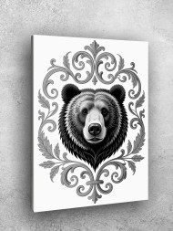 Постер на холсте &amp;quot;Медведь в орнаменте&amp;quot; 