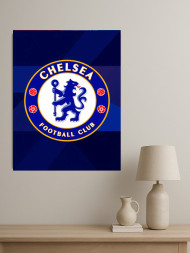 Holstga bosilgan poster "Chelsi logotipi"