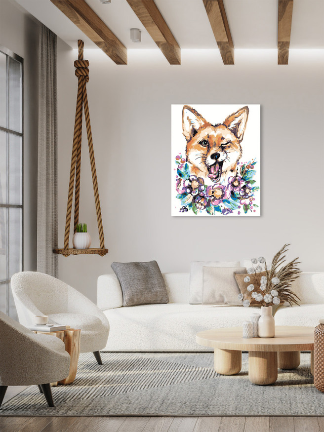 Raqamlar bo&amp;#039;yicha rasm &amp;quot;Gullardagi tulki&amp;quot;