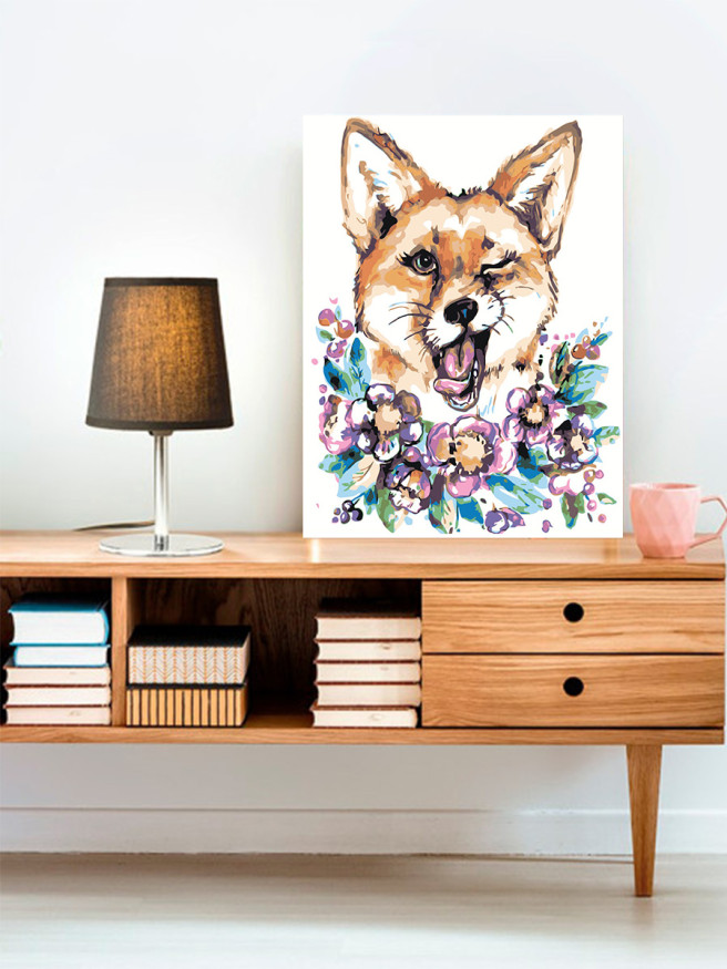 Raqamlar bo&amp;#039;yicha rasm &amp;quot;Gullardagi tulki&amp;quot;