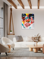 Raqamlar bo'yicha rasm "Bo'yoqlardan qilingan qiz"