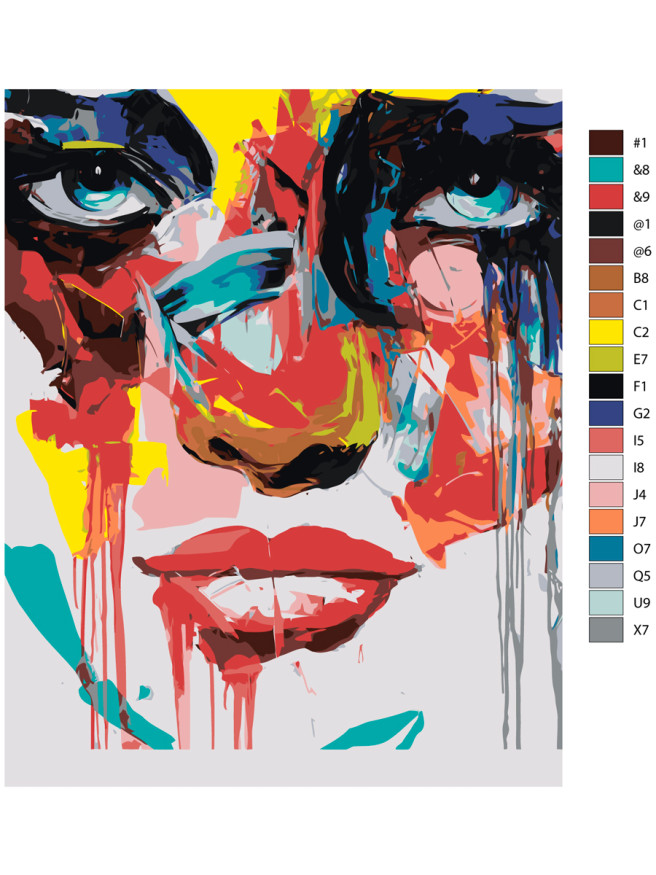 Raqamlar bo&amp;#039;yicha rasm &amp;quot;Bo&amp;#039;yoqlardan qilingan qiz&amp;quot;