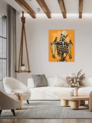 Raqamlar bo&#039;yicha rasm &quot;Qushlar bilan skelet&quot;