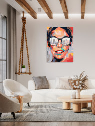 Картина по номерам &amp;quot;Девушка в Нью-Йорке&amp;quot;