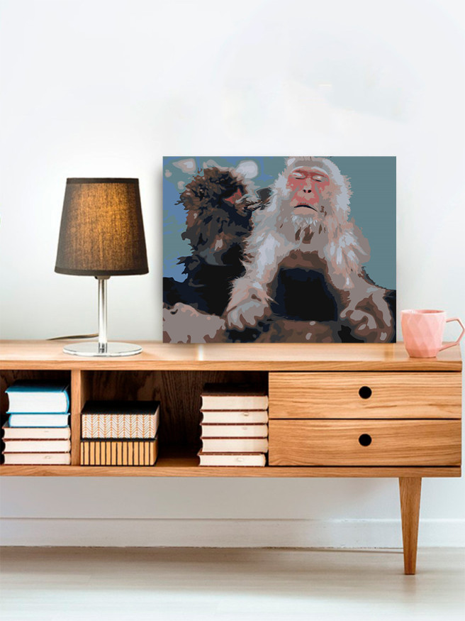 Картина по номерам &amp;quot;Пара обезьян&amp;quot;