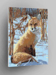 Картина по номерам "Лиса в снегу"