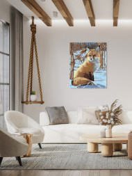 Картина по номерам "Лиса в снегу"