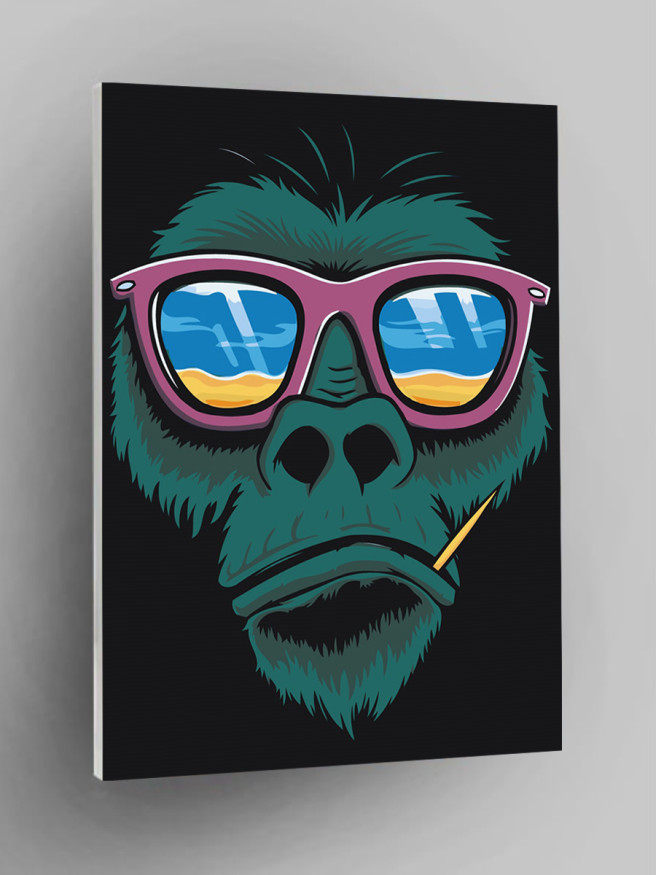 Картина по номерам &amp;quot;Обезьяна в очках&amp;quot;