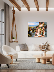 Raqamlar bo'yicha rasm "Yoqimli uylar"