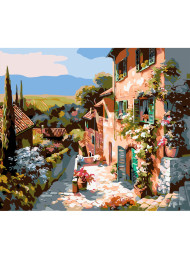 Raqamlar bo'yicha rasm "Yoqimli uylar"