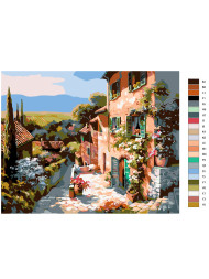 Raqamlar bo'yicha rasm "Yoqimli uylar"