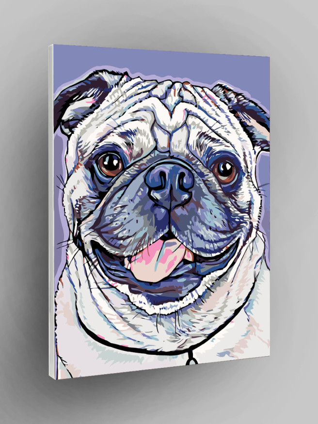 Raqamlar bo&amp;#039;yicha rasm &amp;quot;Oq mops&amp;quot;