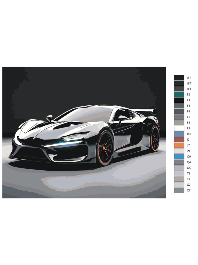 Raqamlar bo&amp;#039;yicha rasm &amp;quot;Avtomobil&amp;quot;