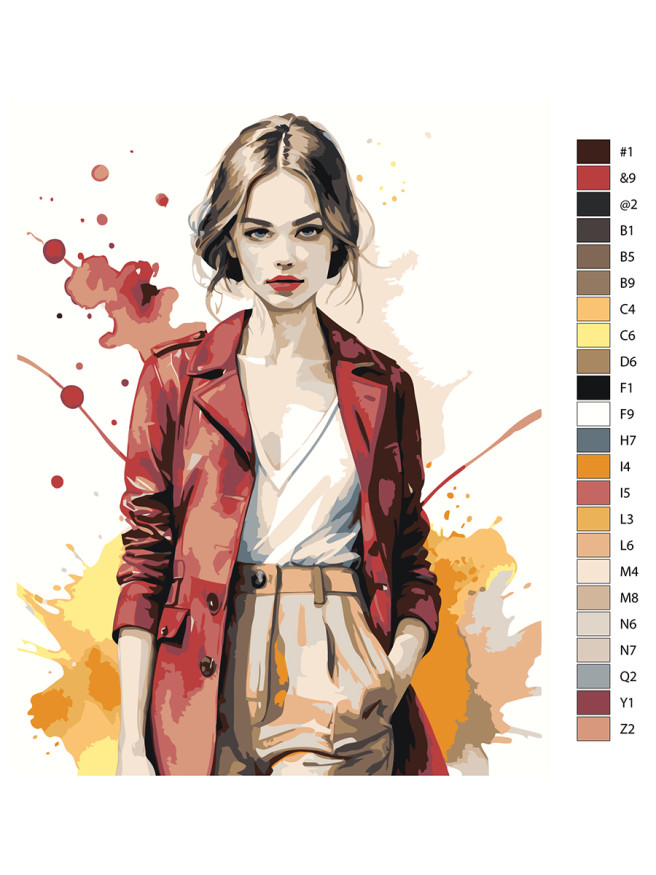 Raqamlar bo&amp;#039;yicha rasm &amp;quot;Yosh qiz&amp;quot;