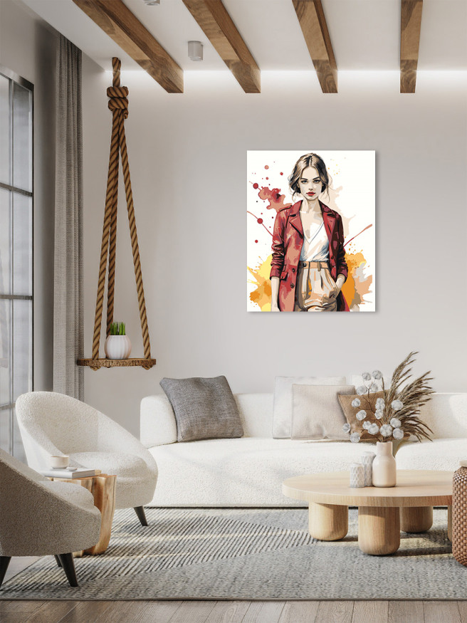 Raqamlar bo&amp;#039;yicha rasm &amp;quot;Yosh qiz&amp;quot;