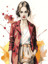 Картина по номерам &amp;quot;Молодая девушка&amp;quot;