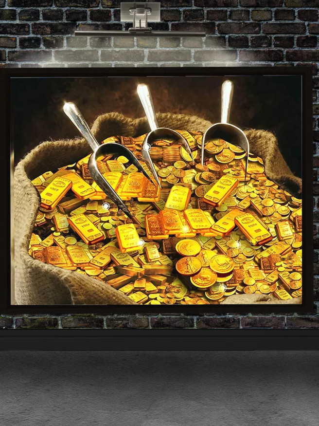 Постер на холсте &amp;quot;Мешок с золотыми сокровищами&amp;quot;