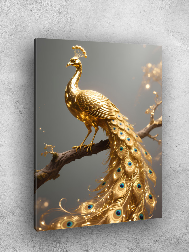 Holstga bosilgan poster &amp;quot;Oltin tovus shoxda&amp;quot;