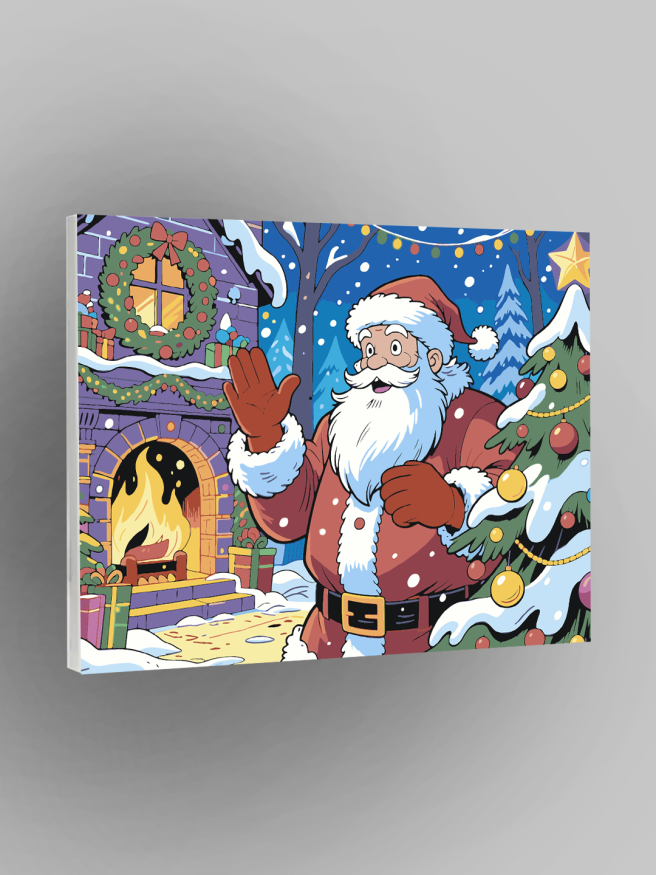 Raqamlar bo‘yicha rasm &amp;quot;Qor bobo kamin yonida&amp;quot;