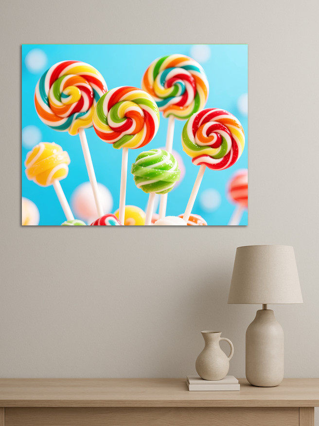 Holstga bosilgan poster &amp;quot;Rang-barang konfetlar tayoqchada&amp;quot;