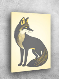 Постер на холсте &amp;quot;Минималистичная лиса&amp;quot; 