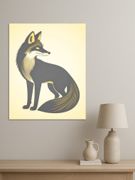 Постер на холсте &amp;quot;Минималистичная лиса&amp;quot; 